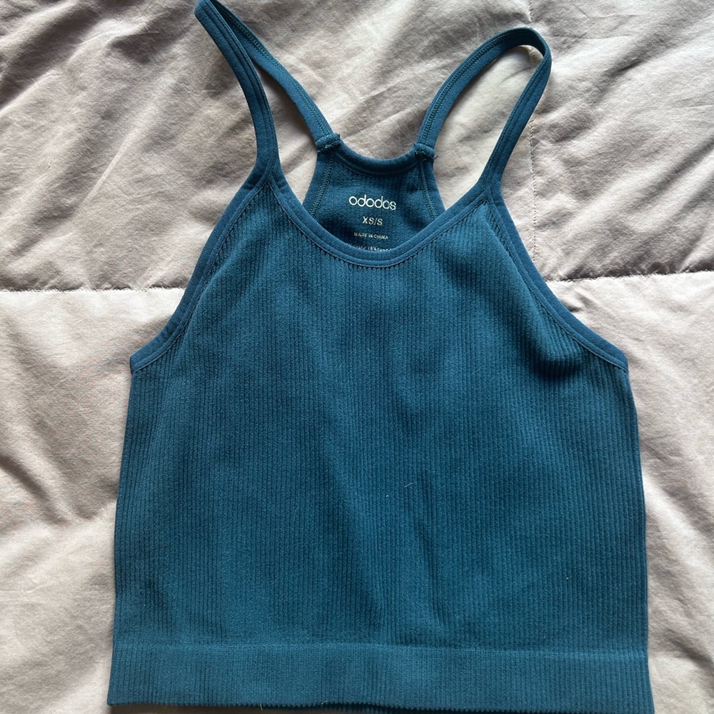 Teal Crop Top